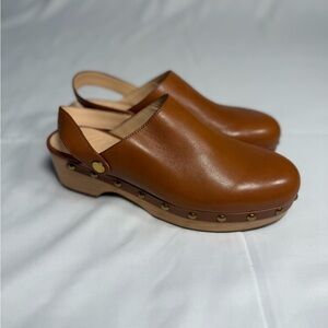 J Crew Convertible Leather Clogs, size 7.5.